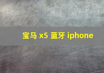 宝马 x5 蓝牙 iphone